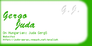 gergo juda business card